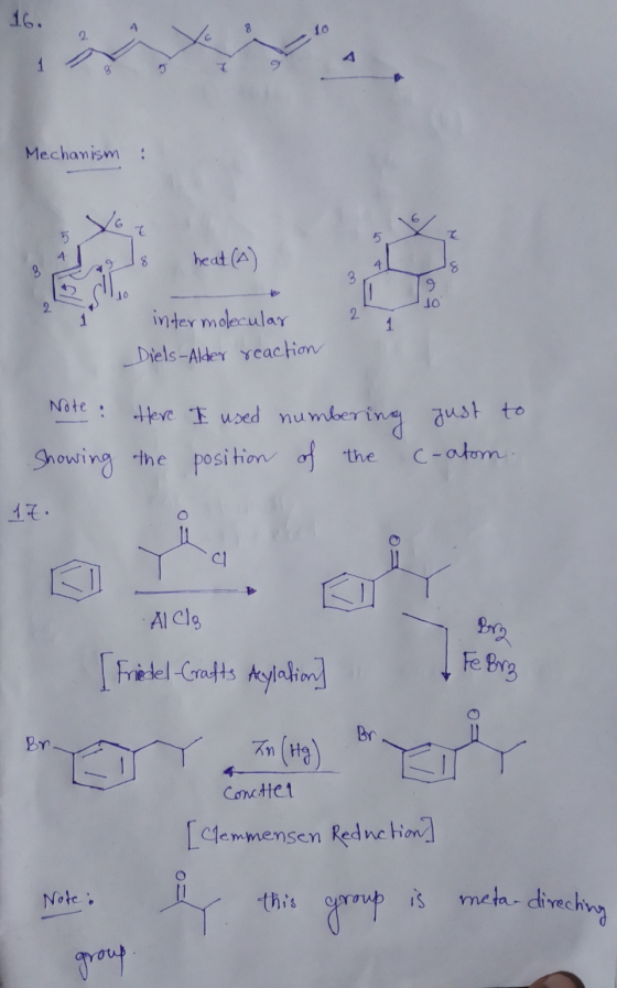 16. 2 8 3 2 Mechanism 6 7 5 8 heat (A) 4. 3 2 JO 2 intermolecular Diels-Alder reaction Note : Here I used numbering just to S