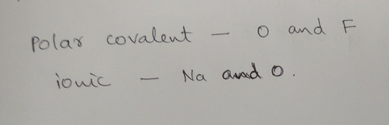 Polas covalent O and F Na and o