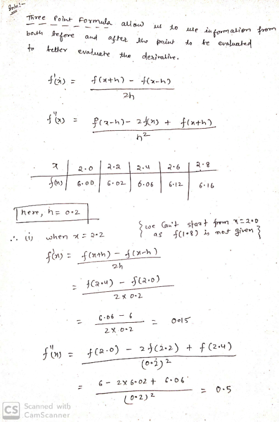Svin - Three both to point before better formula allow us to and after the point evaluate the derinative. use to information