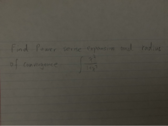 and radius Find Power of convergence serise expansion SA