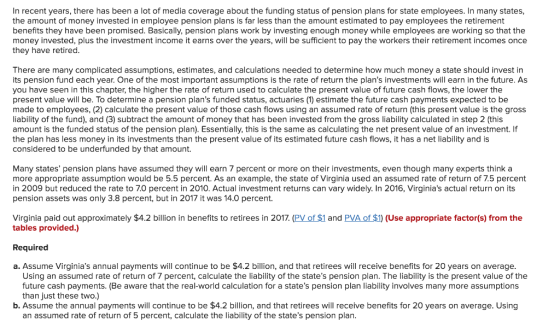 In recent years, there has been a lot of media coverage about the funding status of pension plans for state employees. In man