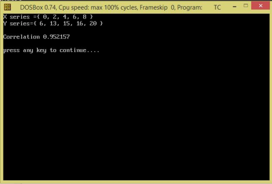 DOSBox 0.74, Cpu speed: max 100% cycles, Frameskip 0, Program: TC- X series 0, 2, 4, 6, 8 series- 6, 13, 15, 16, 20 1 orrelat
