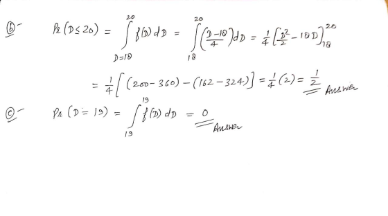 0 A 19.2) pou le=)} + {2-13) so D=10 áſ (200-360) - -(162–324)] = 4 (2)= 3 Anorier 19 © Dr (D = 19) - 6 - Man Answer 19