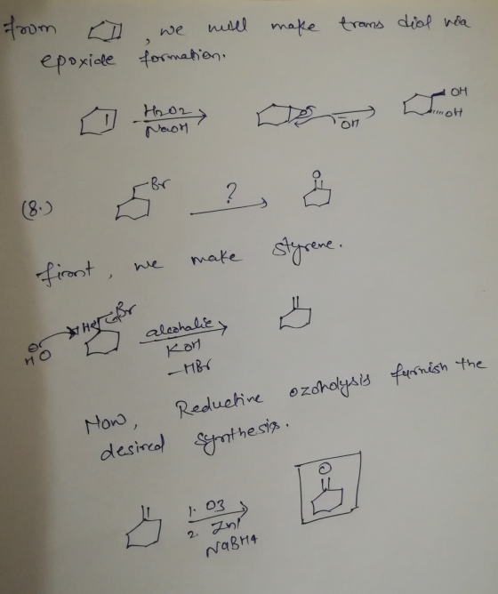 make trans dial wila from a epoxide we will formation. OH Do Meion > Doron V Lamont frost, we make styrene. Her Br aleohalie