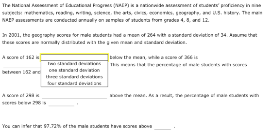 The National Assessment of Educational Progress (NAEP) is a nationwide assessment of students proficiency in nine subjects: