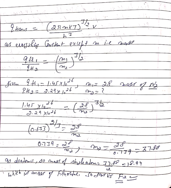 MKT T hana = (5/7) 7 as everything Content except m - 1 ط ) . ie mass . 28 وط در ره ) I givm & thi = 1.45x1026 m, = 28 mass o