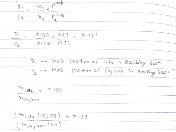 8. x, ev - о-20 4 6 3 3 o-139 0.22 233 → x xo mole mole fraction of cale in Boiling soln fraction of Chacook in Boiling Soon
