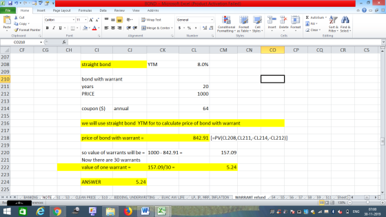BOND- Microsoft Excel (Product Activation Failed) Formulas File Home Insert Page Layout Data Review View Add-Ins E AutoSum -