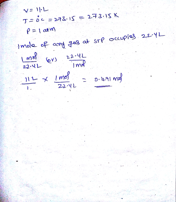 p= 1 atm mos 22.YL 1L