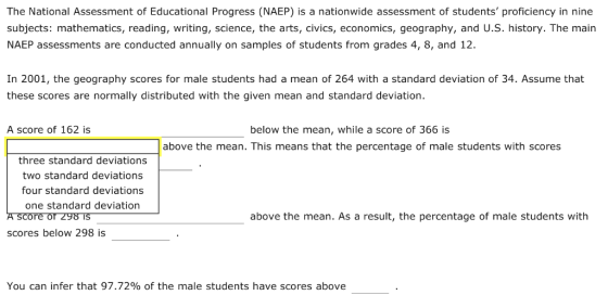 The National Assessment of Educational Progress (NAEP) is a nationwide assessment of students proficiency in nine subjects: