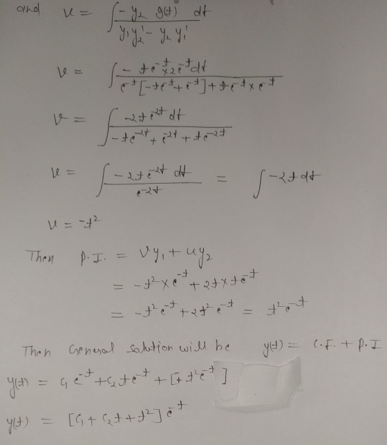 and u= (- 4 gt) at yiya - Ye Yi - tot eetat et [- tette t] + te txost (tzt dt - text, p2t + toat v = 1 = Auto = 5-34 (-atest