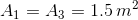 A1 = 43 = 1.5 m