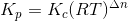 K, = K(RT)In