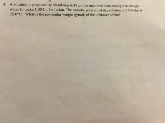 A solution is prepared by dissolving 6.00 g of an