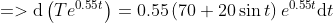> d (Te0.st) = 0.55 (70+ 20 sint) e.Dtdt