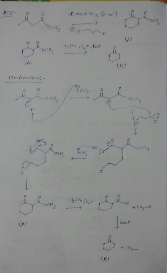 Ans- oo OCH ocit ろ 14 o CH o(4 叶 . heat -+ co C3)