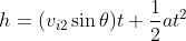 n = (Ui2 sin )t + -at-