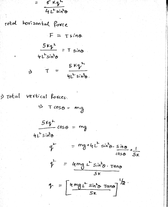 F = Tsino =Tsino Total vextical Total vertical Posces cose - ma ,5k