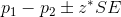 P1 - p2 SE