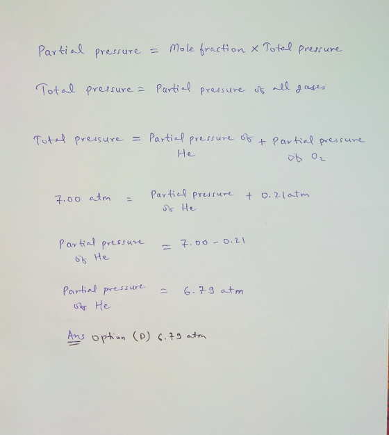 Partial pressure - Mole fraction & Total pressure Total pressure = Partiel pressure of all gases Total pressure = Partial pre