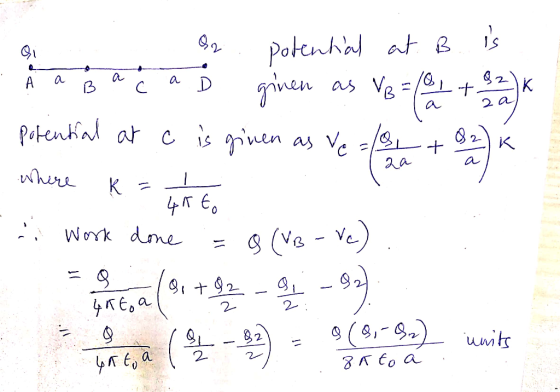 Potenhal at R rinen a a A K as V 2 a a Petenhal ar cis en as Ve K a Aa Whire K Work dme (Ve- Ve) a 2- (,-) 2 umits a 8A Eo a