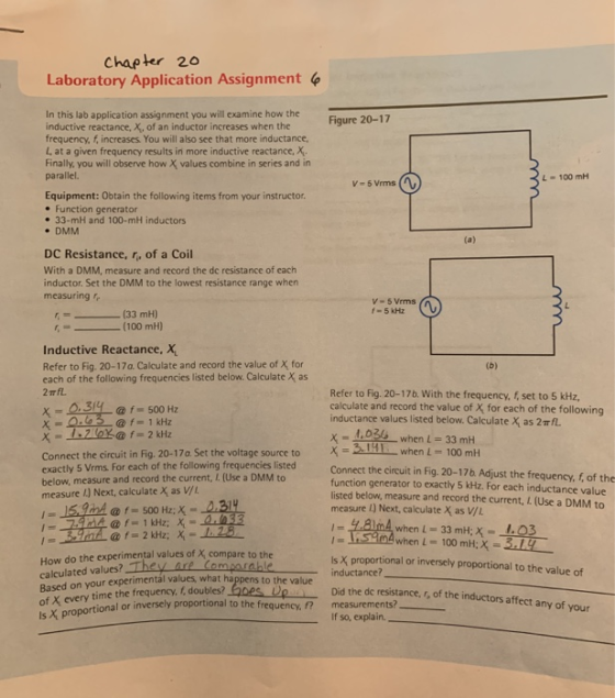 Chapter 20 Laboratory Application Assignment 6 Figure 20-17 In this lab application assignment you will examine how the induc