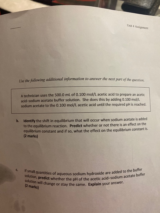 Unit 4 Assignment Ilse the following additional information to answer the next part of the question A technician uses the 500