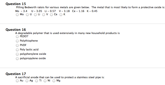 Pilling Bed worth ratios for various metals are gi