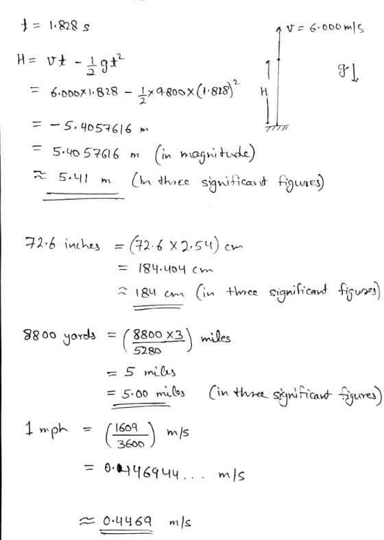 = 1.828s 2. = _ s. 4057616 wれcle 72.6 inch.ג ー(q2.bx 2.5*)cv.^ 0o 5280 3600 04469 ms