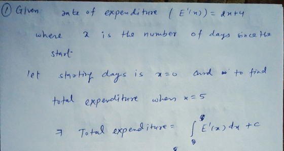 0 Given date of expenditure (Ella))= duty where a is the number of days since the start let starting days is and w to find t