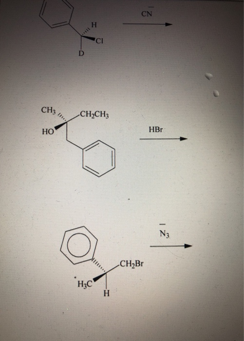 CN 1 CI CH3CH2CH3 НО HBr CH Br H3C