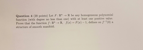 Question 4 Points Let F R R Be Any Homogeneous Polynomial Function With Degree No Homeworklib Question 4 Points Let F R R Be Any Homogeneous Polynomial Function With Degree No Homeworklib