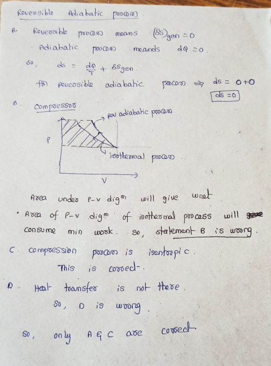 Reversible Adiabatic poden A (85)gen Reveasible pouco means Adiabatic pou com meands do 20 So ds da + sogen for poucosible ad