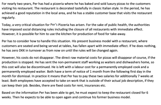 For nearly two years, Per has had a pizzeria where he has baked and sold luxury pizzas to the customers visiting his restaura