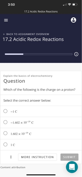 3:50 17.2 Acidic Redox Reactions « BACK TO ASSIGNMENT OVERVIEW 17.2 Acidic Redox Reactions Explain the basics of electrochemi