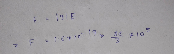 F 121E 86 x 10 7 F = 1.6410 -1.6*10*19* $