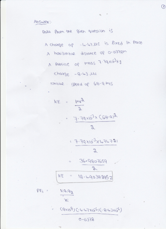 Cata foom the gveQyuestion is A chosge op iuc is Rxed in Place A hositohtee distance Gp o 031ghm Astie ooPk ht peed of 69-qms 36-q8o165q RE 18 38 395 PEx0. O 6319