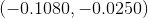 (-0.1080, -0.0250)