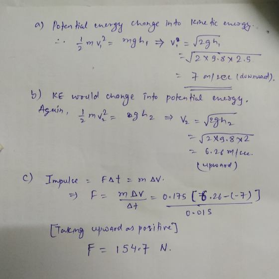 a) Poten tal unry charge into lene Ac ens 9 (2x3.832 uwr) Δナ 0.01S F- 154.7 N.