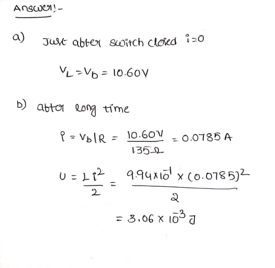 20 b) abto o time ? VolR- 1060一ー0.0785 A 135 3