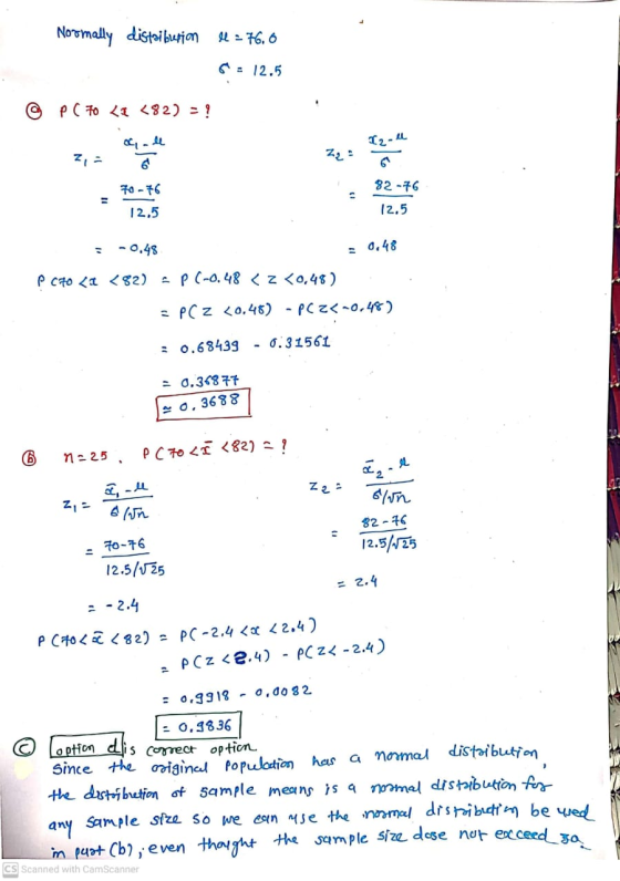 Normally distal bresjon 61-76, 6 : 12.5 PC 70 << <82) = ? oy a de I 2-4 2,- 22 70-76 12,5 82-76 12.5 -0.48 0.48 P070 <t <82)