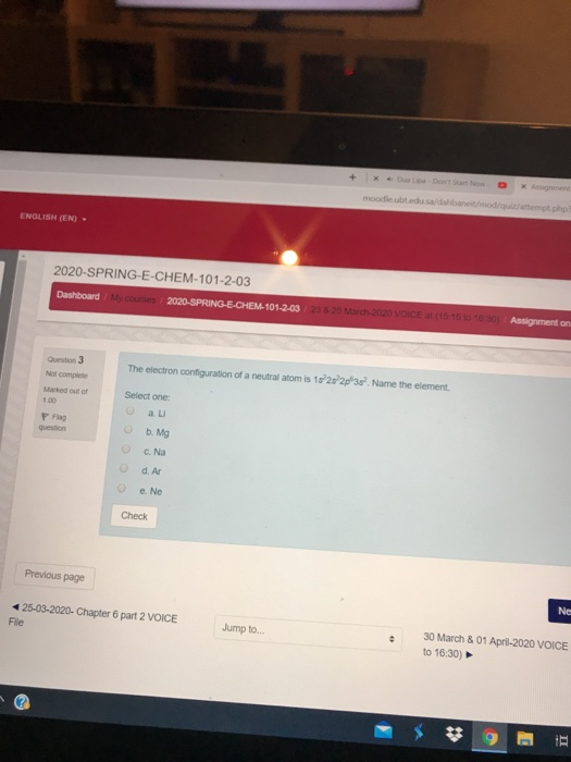moodlebted sabo t h ENGLISH (EN) - 2020-SPRING-E-CHEM-101-2-03 Dashboard 2020 SPRING-E-CHEM. 101-2-032062 2020 VOICE 15.10 10