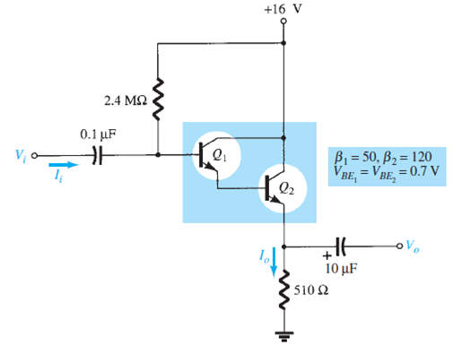 For The Darlington Network Of Fig With A Load Resistor Of 1 2 K a 