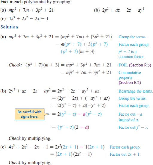 Factor polynomial by grouping. See Example 2.EXAMPLE 2FACTORING BY ...