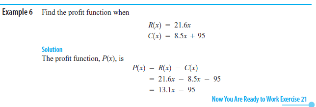 In Exercise, find the profit function determined by the given cost and ...