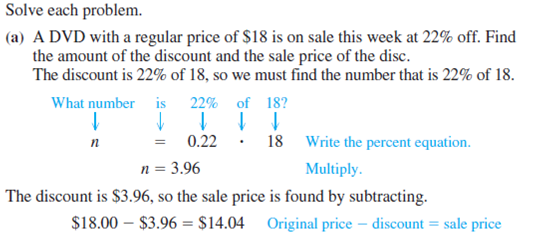 Work the percent problem. Round all money amounts to the nearest dollar ...