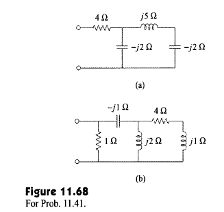 Obtain the power factor for each of the circuits in Fig. 11.68. Specify ...