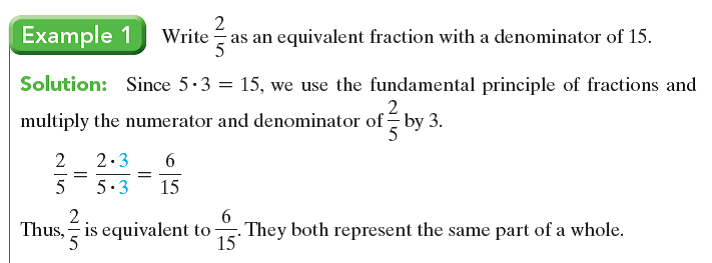 Write Each Fraction As An Equivalent Fraction With The Given Denominator See Exampl 