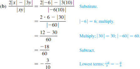 Let x = -4 and y = 2. Evaluate expression. See Example 9.EXAMPLE ...