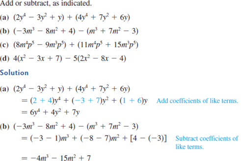Indicated Example Perform the indicated operations. See Examples 4–8.EXAMPLE 4ADDING AND ...
